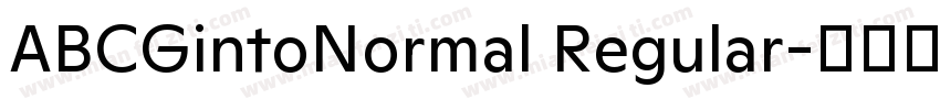 ABCGintoNormal Regular字体转换